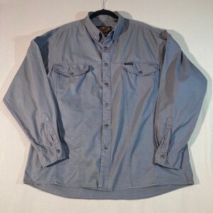 Harley Davidson Button Down Men's‎ Sz XL Grey Cotton 90's Vintage Long Sleeve